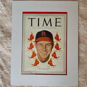 Vintage COVER ONLY Stan Musial Time Magazine Cardinals